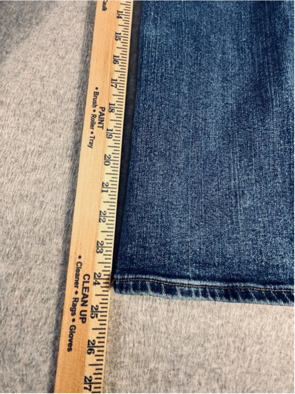 Madewell Mid Rise Kick Out Jeans Blue Petite Size 30P Cropped Flare Denim - Picture 6 of 7